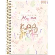 Caderno Universitário Capa Dura, 1 x 1, 80 Folhas, Princesas Disney, 2642677, Spiral Pn - PT 1 UN