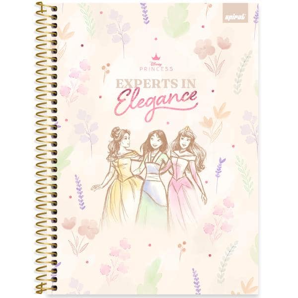 Caderno Universitário Capa Dura, 1 x 1, 80 Folhas, Princesas Disney, 2642677, Spiral Pn - PT 1 UN Caderno Universitário Capa Dura, 1 x 1, 80 Folhas, Princesas Disney, 2642677, Spiral Pn - PT 1 UN
