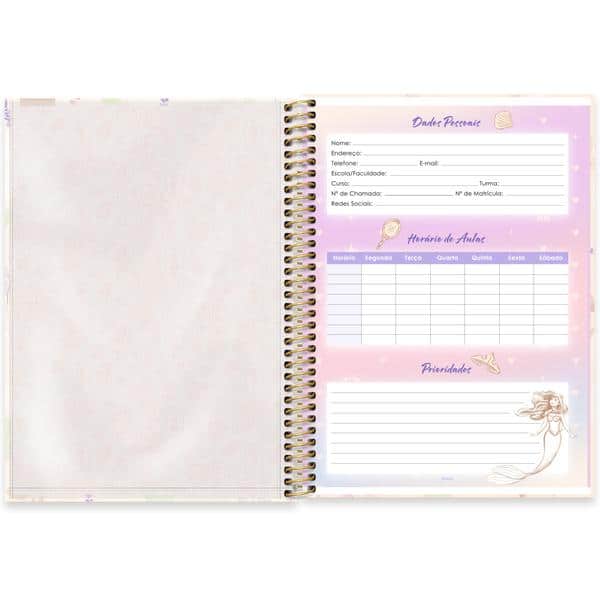 Caderno Universitário Capa Dura, 1 x 1, 80 Folhas, Princesas Disney, 2642677, Spiral Pn - PT 1 UN Caderno Universitário Capa Dura, 1 x 1, 80 Folhas, Princesas Disney, 2642677, Spiral Pn - PT 1 UN