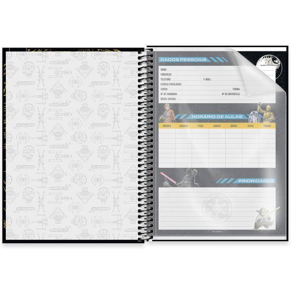 Caderno Universitário Capa Dura, 1 x 1, 80 folhas, Star Wars, 2642691, Spiral Starw - PT 1 UN Caderno Universitário Capa Dura, 1 x 1, 80 folhas, Star Wars, 2642691, Spiral Starw - PT 1 UN
