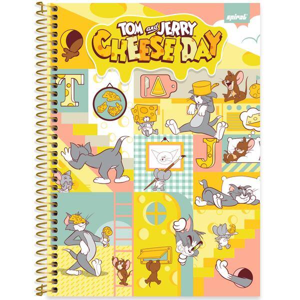 Caderno univ.capa dura 1x1 80fls Tom & Jerry 2642707 Spiral T&J PT 1 UN