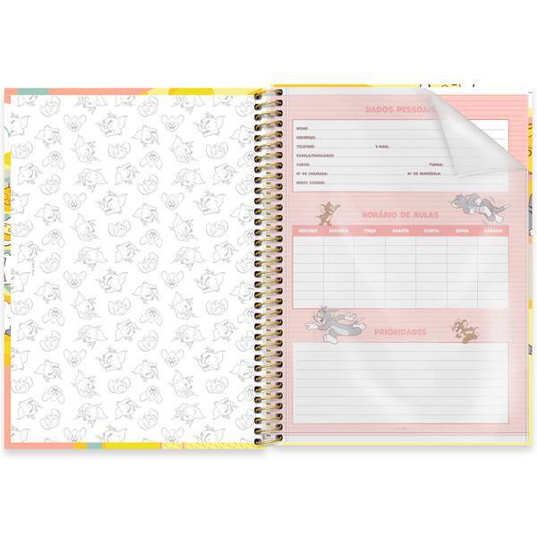 Caderno univ.capa dura 1x1 80fls Tom & Jerry 2642707 Spiral T&J PT 1 UN