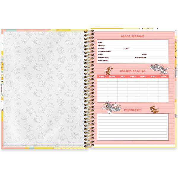 Caderno univ.capa dura 1x1 80fls Tom & Jerry 2642707 Spiral T&J PT 1 UN