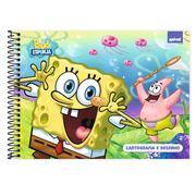 Caderno de cartografia e desenho, Capa dura, 80 folhas, Bob Esponja, 2643186, Spiral Bob - PT 1 UN