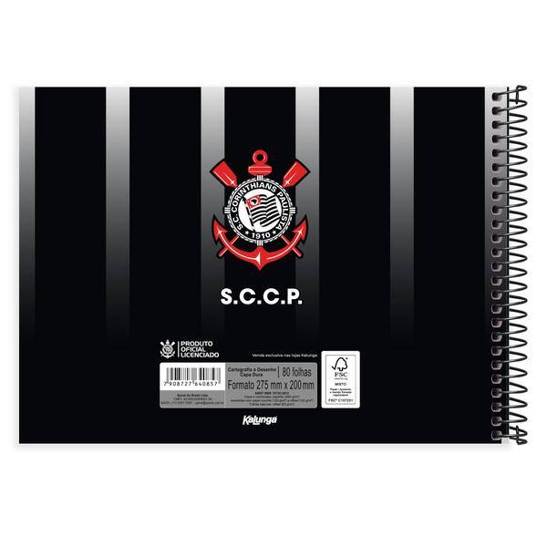 Caderno de cartografia e desenho, Capa dura, 80 folhas, Corinthians, 2640857, Spiral Sccp - PT 1 UN Caderno de cartografia e desenho, Capa dura, 80 folhas, Corinthians, 2640857, Spiral Sccp - PT 1 UN