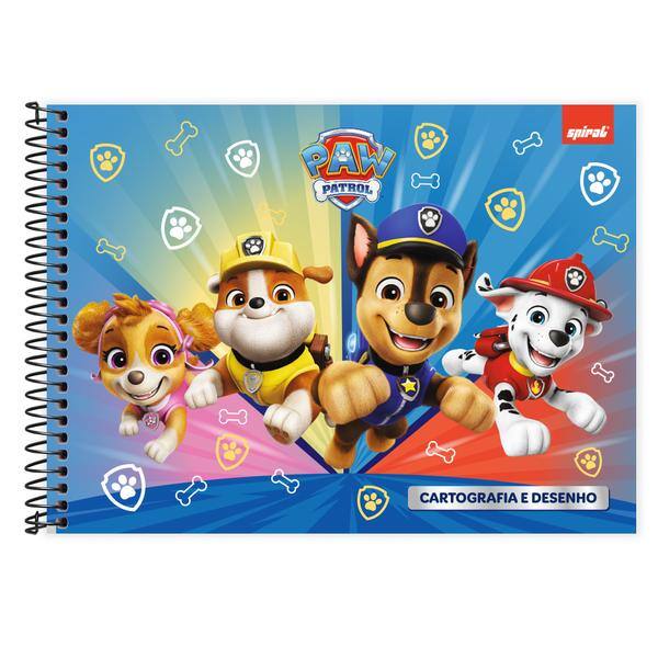Caderno de cartografia e desenho, Capa dura, 80 folhas, Patrulha Canina, 2640932, Spiral Ptc - PT 1 UN Caderno de cartografia e desenho, Capa dura, 80 folhas, Patrulha Canina, 2640932, Spiral Ptc - PT 1 UN