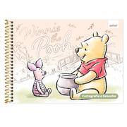 derno de cartografia e desenho, Capa dura, 80 folhas, Ursinho Pooh, 2640949, Spiral Pooh - PT 1 UN