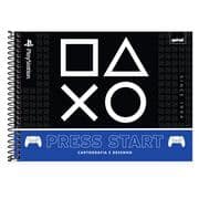 Caderno de cartografia e desenho, Capa dura, 80 folhas, Playstation, 2640956, Spiral Ps - PT 1 UN Caderno de cartografia e desenho, Capa dura, 80 folhas, Playstation, 2640956, Spiral Ps - PT 1 UN