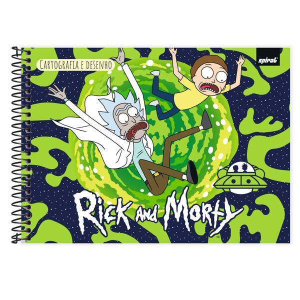 Caderno cartografia capa dura 80fls Ric.Morty 2640963 Spiral Rem PT 1 UN