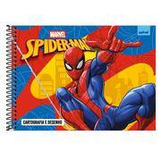 Caderno de cartografia e desenho, Capa dura, 80 folhas, Homem Aranha, 2640895, Spiral Mha - PT 1 UN