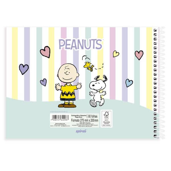 Caderno de cartografia e desenho, Capa dura, 80 folhas, Snoopy, 2640987, Spiral Sno - PT 1 UN Caderno de cartografia e desenho, Capa dura, 80 folhas, Snoopy, 2640987, Spiral Sno - PT 1 UN