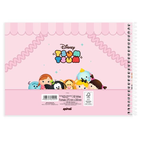 Caderno de cartografia e desenho, Capa dura, 80 folhas, Disney Tsum Tsum, 2641014, Spiral Tsum - PT 1 UN Caderno de cartografia e desenho, Capa dura, 80 folhas, Disney Tsum Tsum, 2641014, Spiral Tsum - PT 1 UN