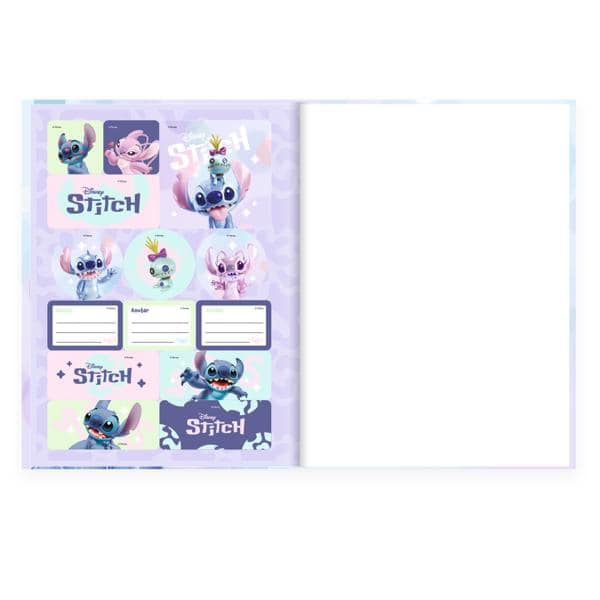 Caderno Univ.C.D. Costurado 80fls Stitch 2640697 Spiral Ds PT 1 UN