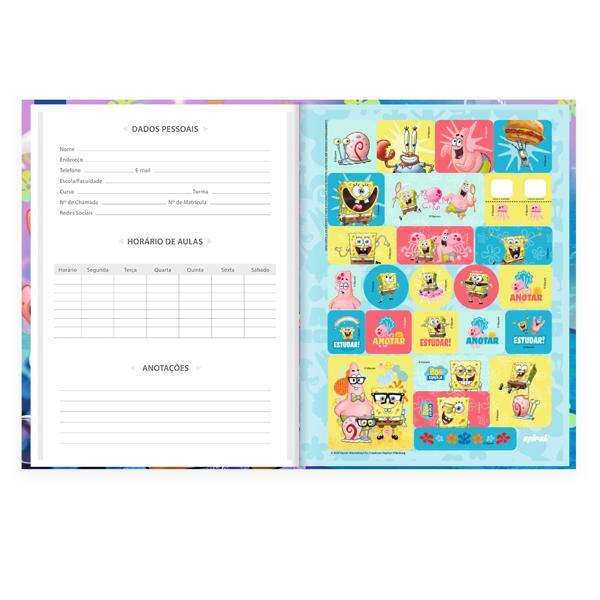 Caderno Universitário, Capa Dura Costurado, 80 folhas, Bob esponja, 2642981, Spiral Bob - PT 1 UN Caderno Universitário, Capa Dura Costurado, 80 folhas, Bob esponja, 2642981, Spiral Bob - PT 1 UN