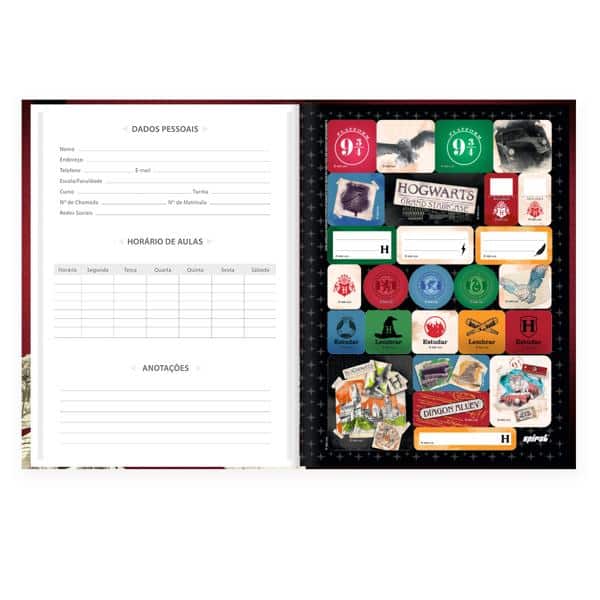 Caderno Universitário, Capa Dura Costurado, 80 folhas, Harry Potter, 2640529, Spiral Hpt - PT 1 UN Caderno Universitário, Capa Dura Costurado, 80 folhas, Harry Potter, 2640529, Spiral Hpt - PT 1 UN