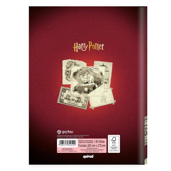 Caderno Universitário, Capa Dura Costurado, 80 folhas, Harry Potter, 2640529, Spiral Hpt - PT 1 UN Caderno Universitário, Capa Dura Costurado, 80 folhas, Harry Potter, 2640529, Spiral Hpt - PT 1 UN