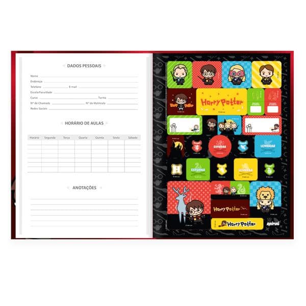 Caderno Universitário, Capa Dura Costurado, 80 folhas, Harry Potter Charms, 2640543, Spiral Hpc - PT 1 UN Caderno Universitário, Capa Dura Costurado, 80 folhas, Harry Potter Charms, 2640543, Spiral Hpc - PT 1 UN