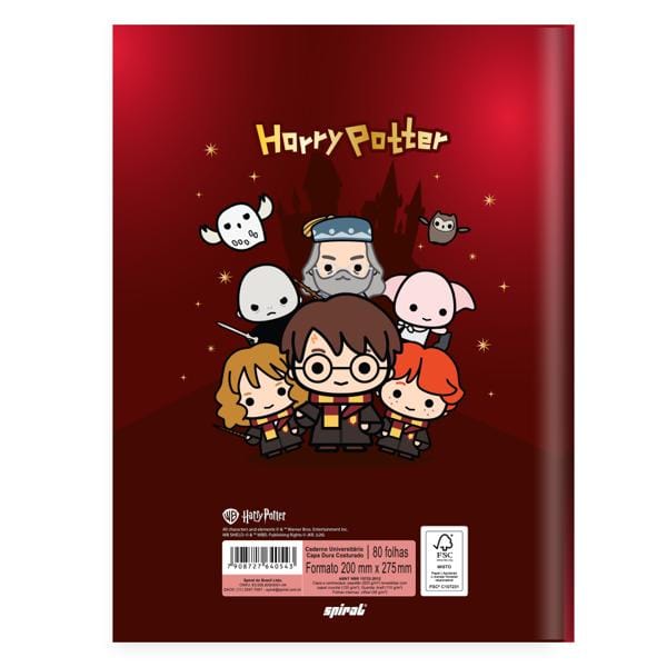 Caderno Universitário, Capa Dura Costurado, 80 folhas, Harry Potter Charms, 2640543, Spiral Hpc - PT 1 UN Caderno Universitário, Capa Dura Costurado, 80 folhas, Harry Potter Charms, 2640543, Spiral Hpc - PT 1 UN