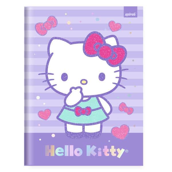 Caderno Universitário Capa Dura Costurado, 80 folhas, Hello Kitty, 2640550, Spiral Hki - PT 1 UN Caderno Universitário Capa Dura Costurado, 80 folhas, Hello Kitty, 2640550, Spiral Hki - PT 1 UN
