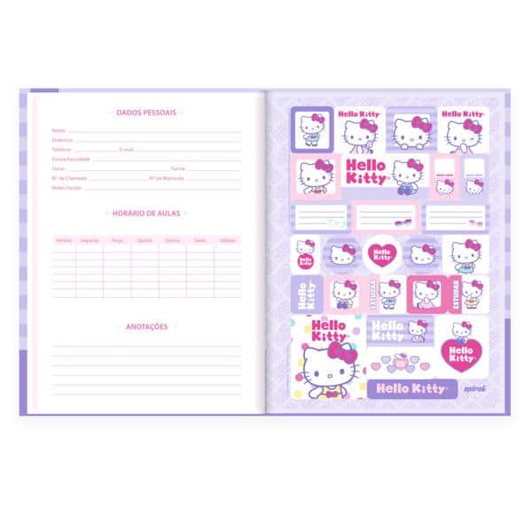 Caderno Universitário Capa Dura Costurado, 80 folhas, Hello Kitty, 2640550, Spiral Hki - PT 1 UN Caderno Universitário Capa Dura Costurado, 80 folhas, Hello Kitty, 2640550, Spiral Hki - PT 1 UN