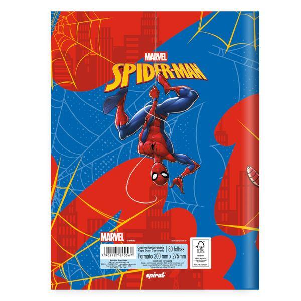 Caderno Universitário, Capa Dura Costurado, 80 folhas, Homem Aranha, 2640567, Spiral Mha - PT 1 UN Caderno Universitário, Capa Dura Costurado, 80 folhas, Homem Aranha, 2640567, Spiral Mha - PT 1 UN