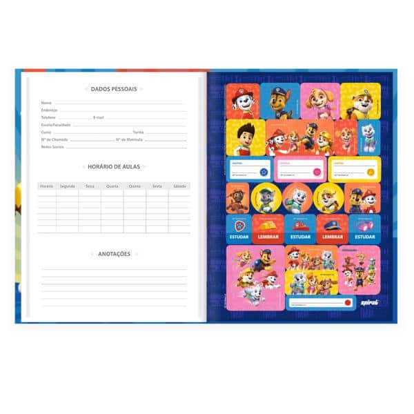 Caderno Univ.C.D. Costurado 80fls P Canina 2640611 Spiral Ptc PT 1 UN