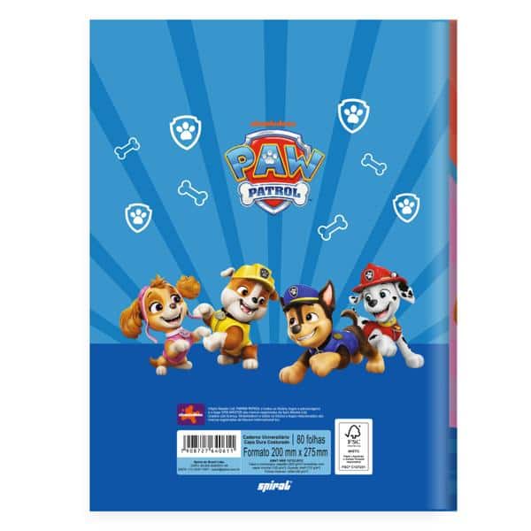 Caderno Univ.C.D. Costurado 80fls P Canina 2640611 Spiral Ptc PT 1 UN