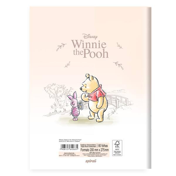 Caderno Universitário, Capa Dura Costurado, 80 folhas, Ursinho Pooh, 2640635, Spiral Pooh - PT 1 UN Caderno Universitário, Capa Dura Costurado, 80 folhas, Ursinho Pooh, 2640635, Spiral Pooh - PT 1 UN