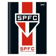 Caderno Universitário, Capa Dura Costurado, 80 folhas, São Paulo FC, 2640666, Spiral SPFC - PT 1 UN