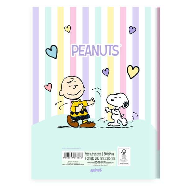 Caderno Universitário, Capa Dura Costurado, 80 folhas, Snoopy, 2640673, Spiral Sno - PT 1 UN Caderno Universitário, Capa Dura Costurado, 80 folhas, Snoopy, 2640673, Spiral Sno - PT 1 UN