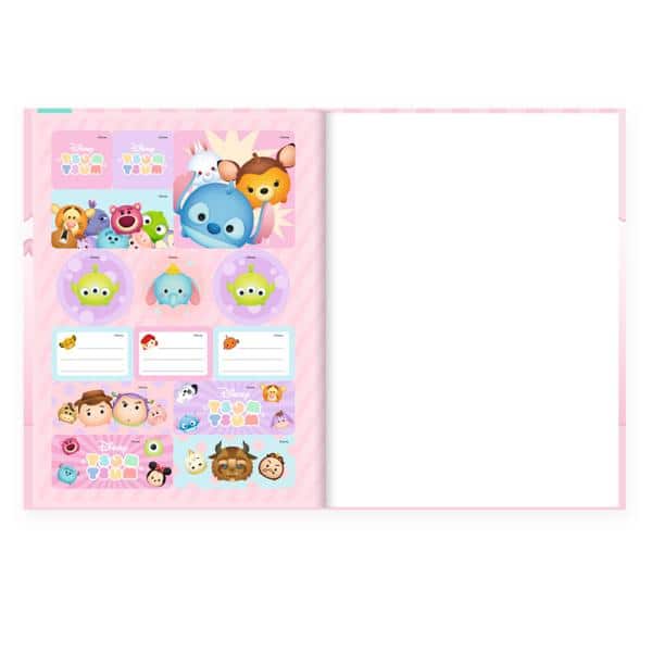 Caderno Univ.C.D. Costurado 80fls Tsum Tsum 2640703 Spiral Tsum PT 1 UN