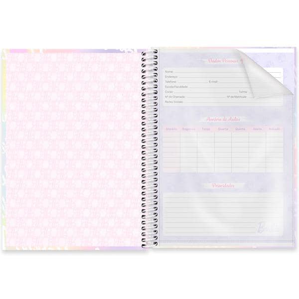 Caderno Universitário Capa Dura, 1 x 1, 80 folhas, Barbie, 2645043, Spiral Brb - PT 1 UN Caderno Universitário Capa Dura, 1 x 1, 80 folhas, Barbie, 2645043, Spiral Brb - PT 1 UN