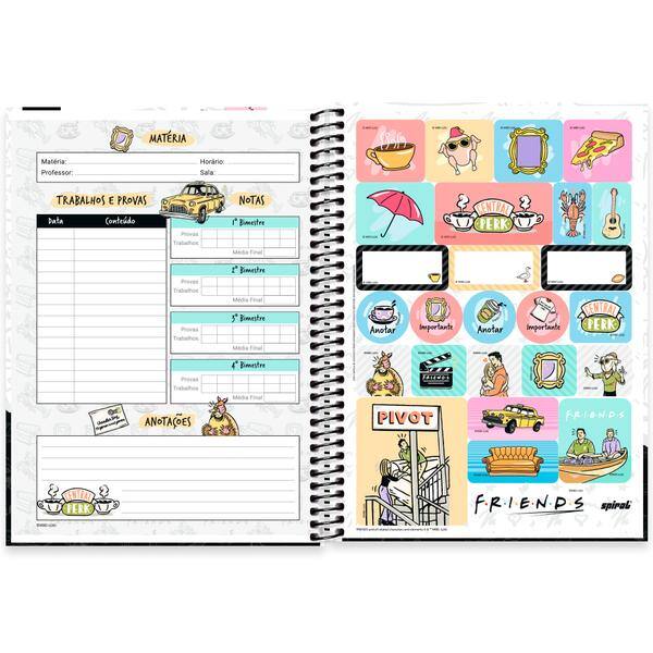 Caderno Universitário Capa Dura, 1 x 1, 80 folhas, Friends, 2645050, Spiral Frd - PT 1 UN Caderno Universitário Capa Dura, 1 x 1, 80 folhas, Friends, 2645050, Spiral Frd - PT 1 UN