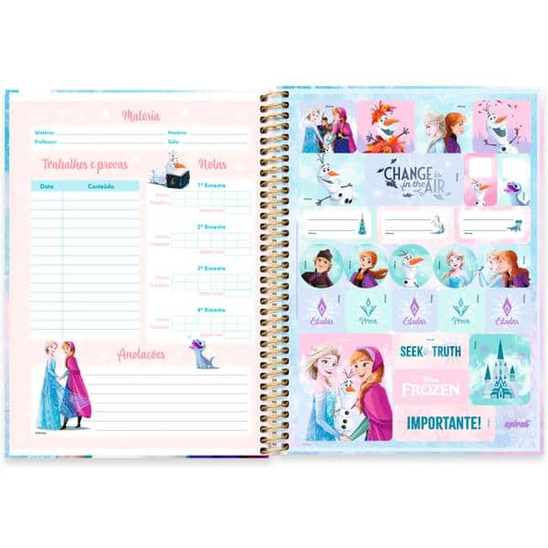 Caderno Universitário Capa Dura, 1 x 1, 80 folhas, Frozen, 2645067, Spiral Frz - PT 1 UN Caderno Universitário Capa Dura, 1 x 1, 80 folhas, Frozen, 2645067, Spiral Frz - PT 1 UN