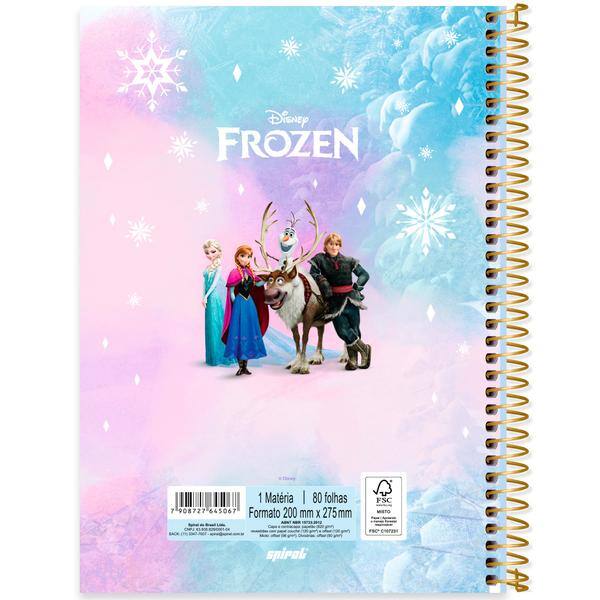 Caderno Universitário Capa Dura, 1 x 1, 80 folhas, Frozen, 2645067, Spiral Frz - PT 1 UN Caderno Universitário Capa Dura, 1 x 1, 80 folhas, Frozen, 2645067, Spiral Frz - PT 1 UN