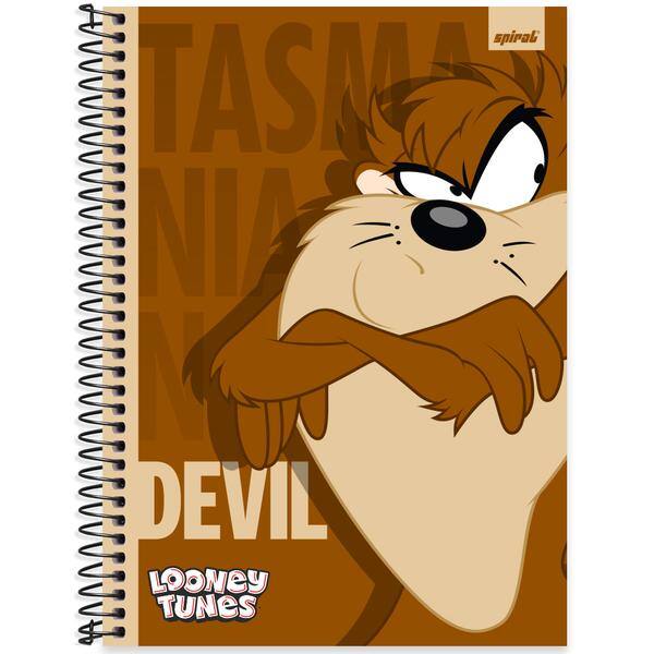 Caderno Universitário Capa Dura, 1 x 1, 80 Folhas, Looney Tunes, Taz, 2645074, Spiral Lt - PT 1 UN Caderno Universitário Capa Dura, 1 x 1, 80 Folhas, Looney Tunes, Taz, 2645074, Spiral Lt - PT 1 UN