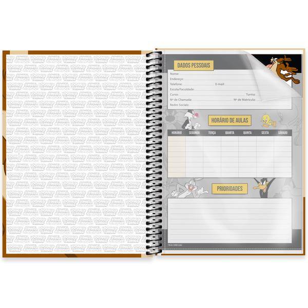 Caderno Universitário Capa Dura, 1 x 1, 80 Folhas, Looney Tunes, Taz, 2645074, Spiral Lt - PT 1 UN Caderno Universitário Capa Dura, 1 x 1, 80 Folhas, Looney Tunes, Taz, 2645074, Spiral Lt - PT 1 UN