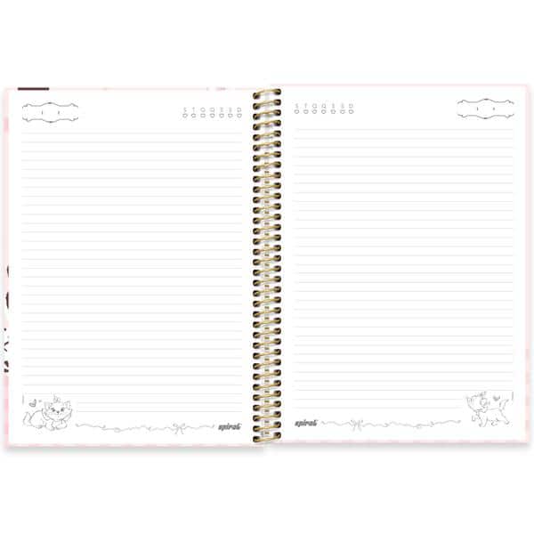 Caderno Universitário Capa Dura, 1 x 1, 80 Folhas, Marie, 2642646, Spiral Mar - PT 1 UN