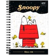 Caderno univ.capa dura 1x1 80fls Snoopy Prem. 2645234 Spiral Sno PT 1 UN
