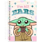Caderno 1/4 espiral capa dura 80fls Grogu 2645722 Spiral Gro PT 1 UN