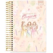 Caderno 1/4 espiral capa dura 80fls Princesas 2645739 Spiral Pn PT 1 UN