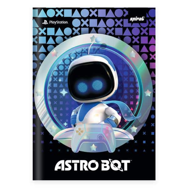 Caderno 1/4, Capa dura, Costurado, 80 folhas, Astro Bot, 2643254, Spiral Abt - PT 1 UN