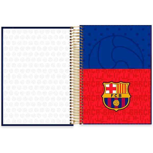 Caderno Universitário Capa Dura, 10 x 1, 160 Folhas, Barcelona FC, 2642714, Spiral Bc - PT 1 UN Caderno Universitário Capa Dura, 10 x 1, 160 Folhas, Barcelona FC, 2642714, Spiral Bc - PT 1 UN