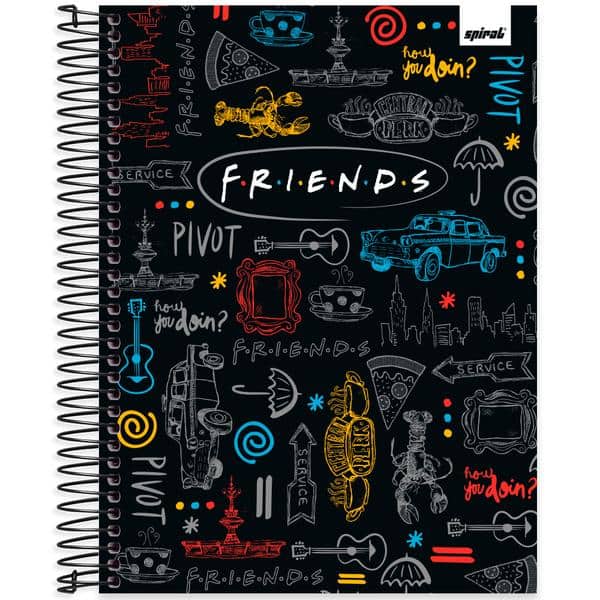 Caderno Universitário Capa Dura, 10 x 1, 160 Folhas, Friends, 2645166, Spiral Frd - PT 1 UN Caderno Universitário Capa Dura, 10 x 1, 160 Folhas, Friends, 2645166, Spiral Frd - PT 1 UN