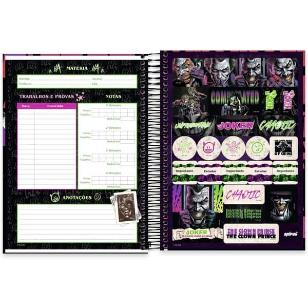Caderno Universitário Capa Dura, 10 x 1, 160 Folhas, Joker, 2642769, Spiral Jok - PT 1 UN Caderno Universitário Capa Dura, 10 x 1, 160 Folhas, Joker, 2642769, Spiral Jok - PT 1 UN