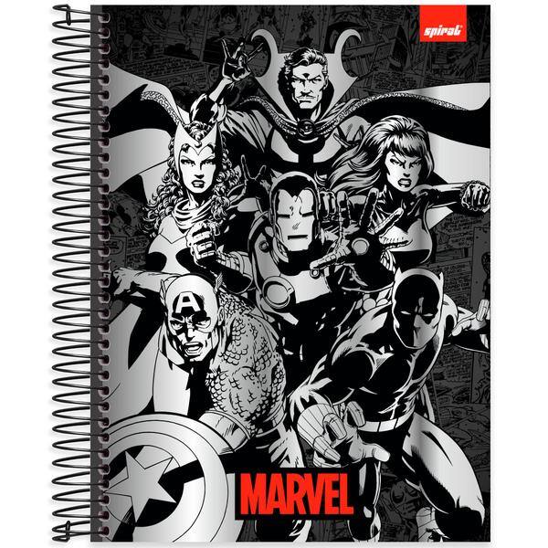 Caderno Universitário Capa Dura, 10 x 1, 160 Folhas, Marvel Comics, 2645180, Spiral Mv - PT 1 UN