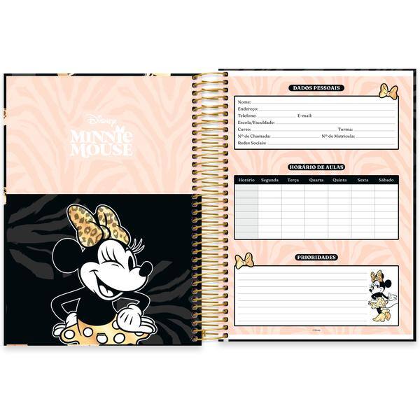 Universitário Capa Dura, 10 x 1, 160 Folhas, Minnie Clássica, 2645197, Spiral Mn - PT 1 UN