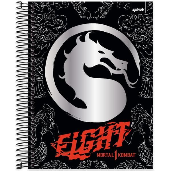 Caderno Universitário Capa Dura, 10 x 1, 160 folhas, Mortal Kombat, 2642790, Spiral Mtk - PT 1 UN Caderno Universitário Capa Dura, 10 x 1, 160 folhas, Mortal Kombat, 2642790, Spiral Mtk - PT 1 UN