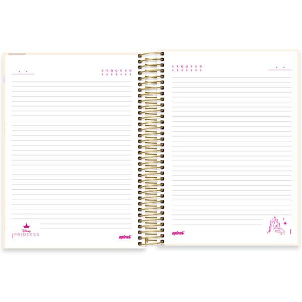 Caderno univ.capa dura 10x1 160fls Princesas 2642806 Spiral Pn PT 1 UN