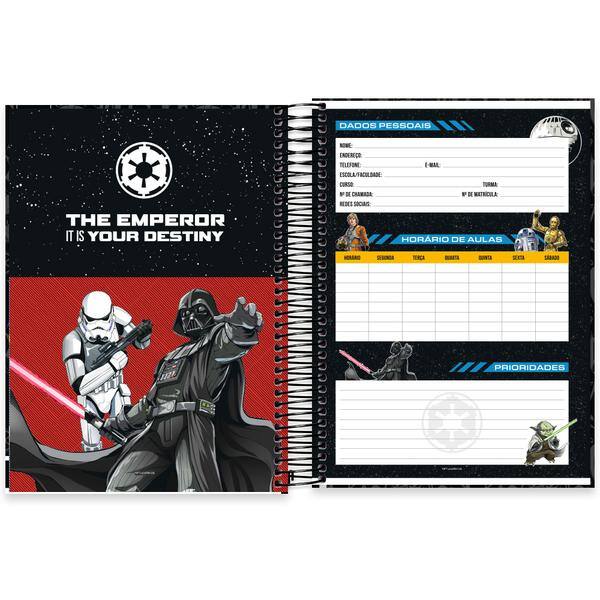 Caderno Universitário Capa Dura, 10 x 1, 160 Folhas, Star Wars, 2642820, Spiral Starw - PT 1 UN Caderno Universitário Capa Dura, 10 x 1, 160 Folhas, Star Wars, 2642820, Spiral Starw - PT 1 UN